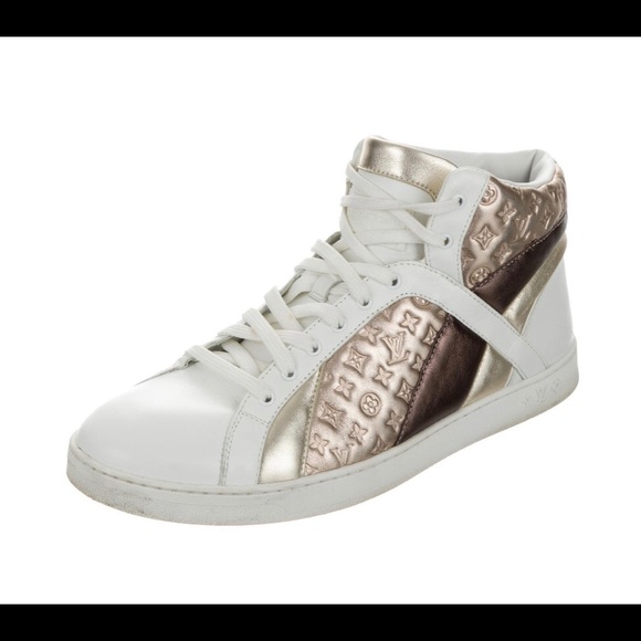 Louis Vuitton Shoes - Gorgeous! Louis Vuitton Hi Top Leather Sneakers